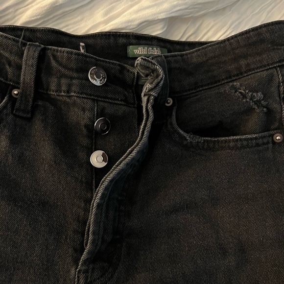 Black, distressed, Wild Fable ripped jeans in good condition - Picture 2 of 4